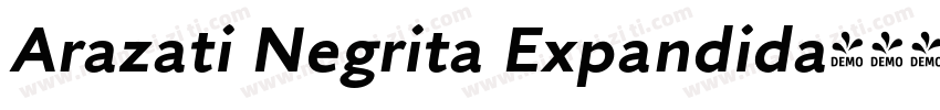 Arazati Negrita Expandida字体转换